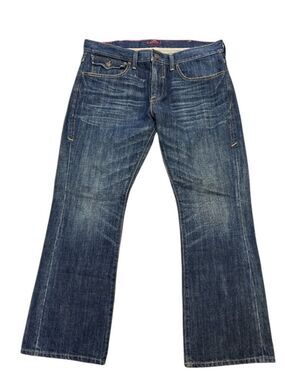 Vintage Y2K Levi’s Red Bootcut Western Flap Pocket Jeans Wide Leg Men sz 38x30